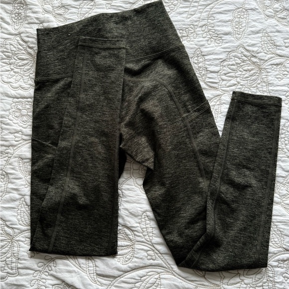 Offline Charcoal Gray/Green Women's Leggings - Picture 3 of 7